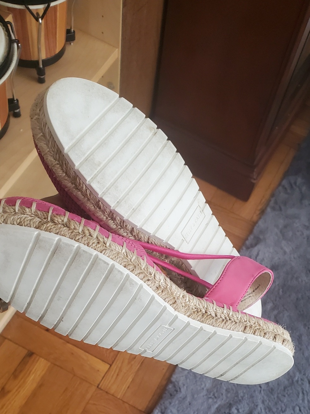 Kelly & Katie Pink Knit Slingback Espadrilles - Picture 7 of 7